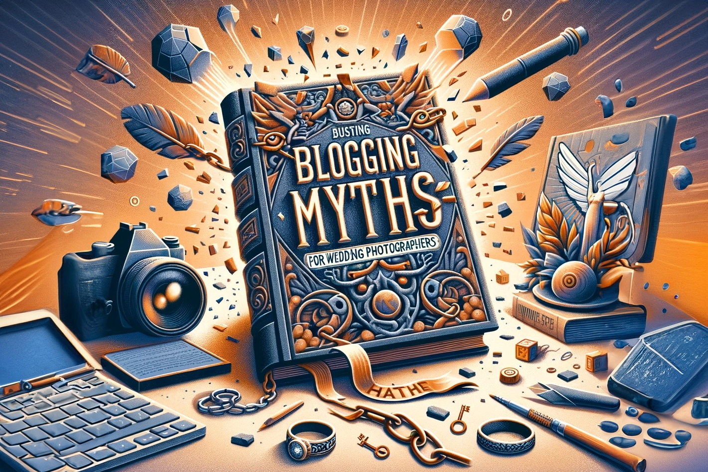A book of blogging myths from SEO for wedding photographers.